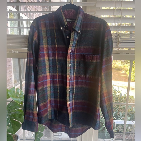 Wool/Nylon Blend Button Down Flannel - Picture 1 of 6
